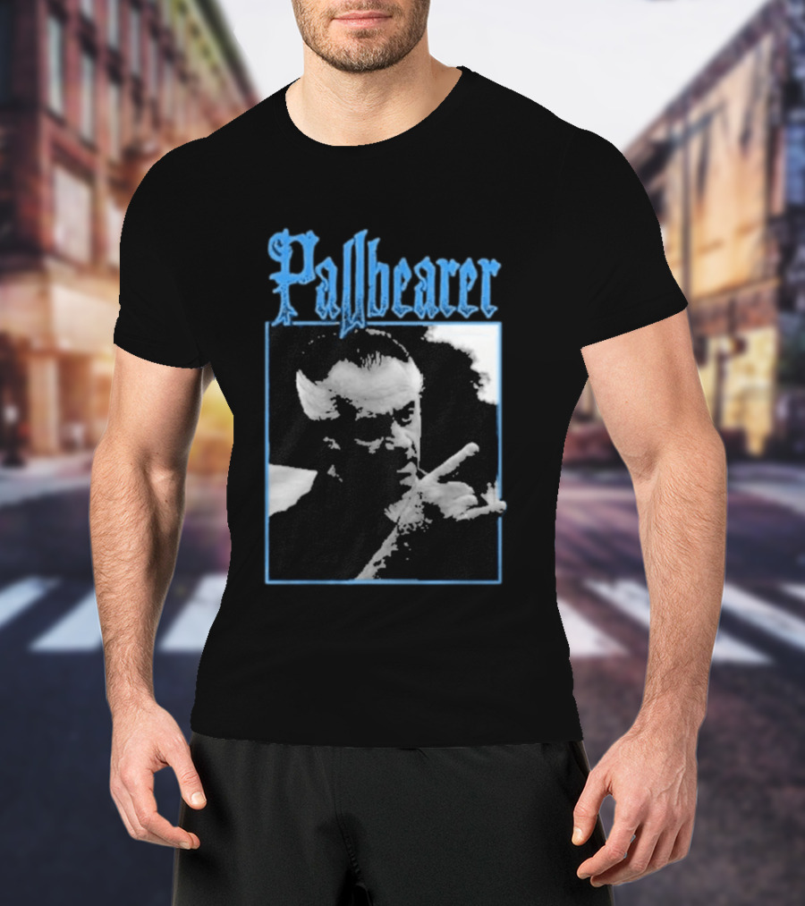Pallbearer Gothic Font Black And White T-Shirt