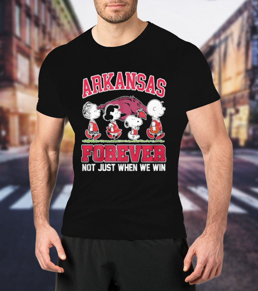 Arkansas Basketball Forever Peanuts Not Just When We Win T-Shirt