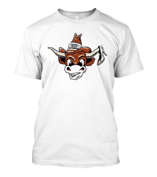 Tx Cinderella Cowboy Longhorn Mascot With Hat And Boot T-Shirt