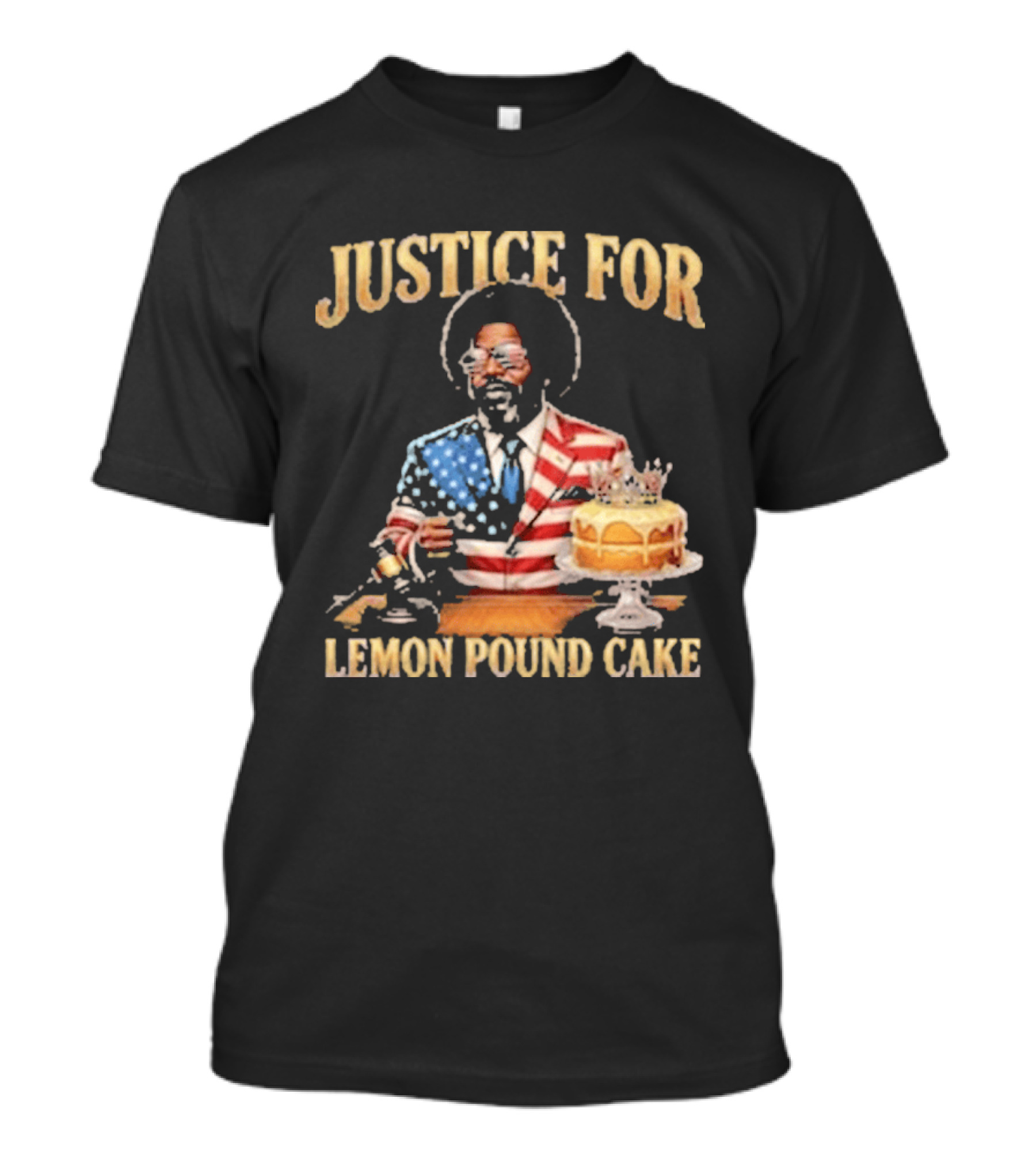 Justice For Lemon Pound Cake Afroman American Flag Suit T-Shirt