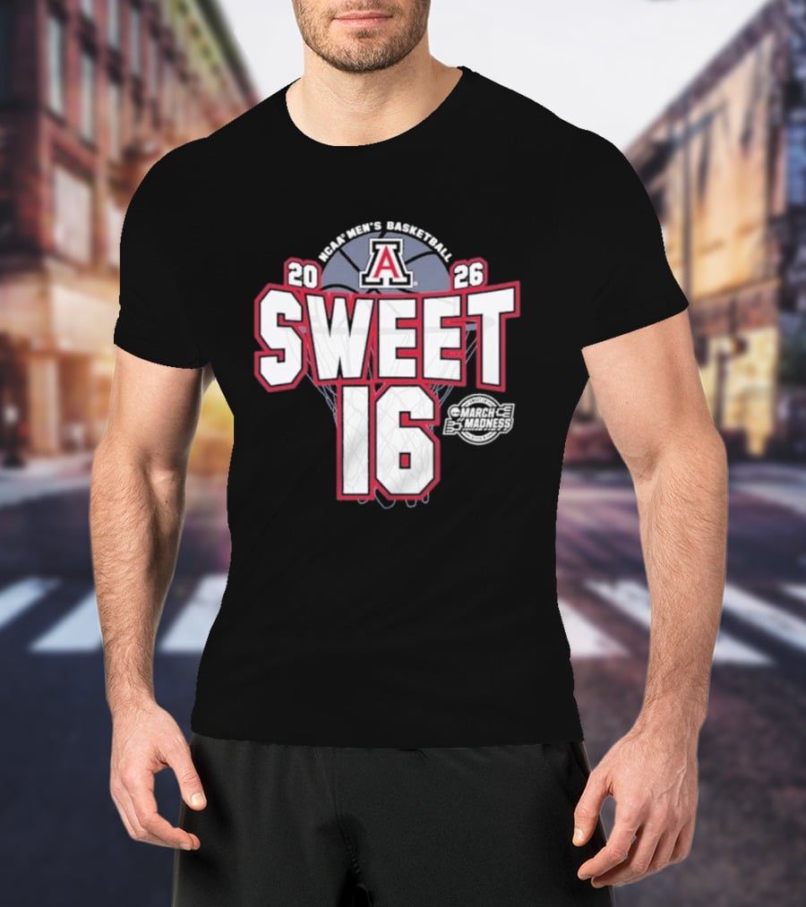 Arizona Wildcats 2026 Sweet 16 Men's Basketball Tournament March Madness T-Shirt