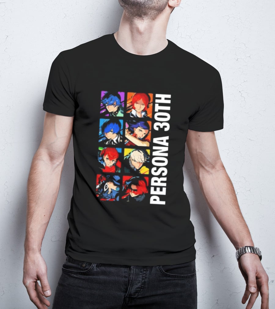 Atlus Persona 30th Anniversary Protagonist Series Legacy Stack T-Shirt