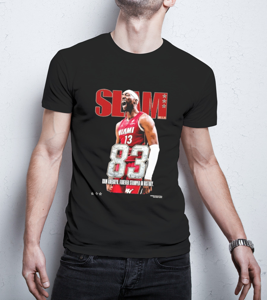 Slam March 2023 Bam Adebayo Miami 83 Points Forever Stamped In History T-Shirt