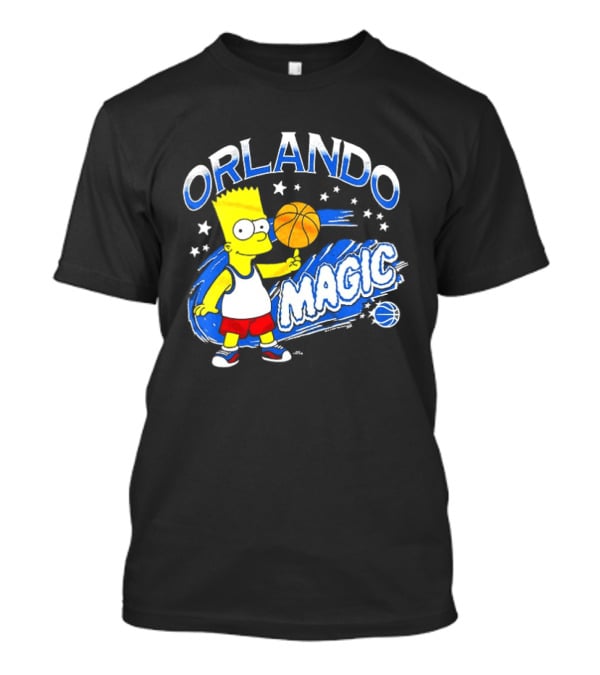 Bart Simpsons Orlando Magic NBA Basketball Cartoon T-Shirt