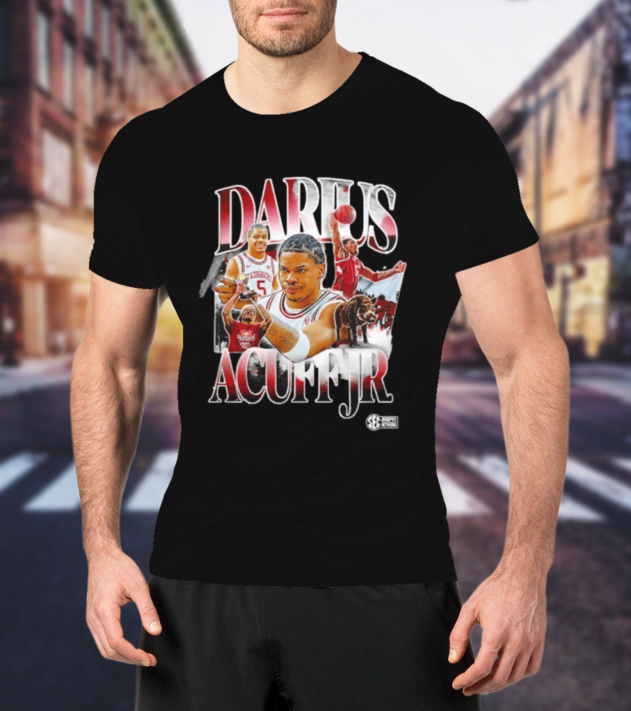 Darius Acuff Jr. Arkansas Razorbacks Basketball SEC Network T-Shirt
