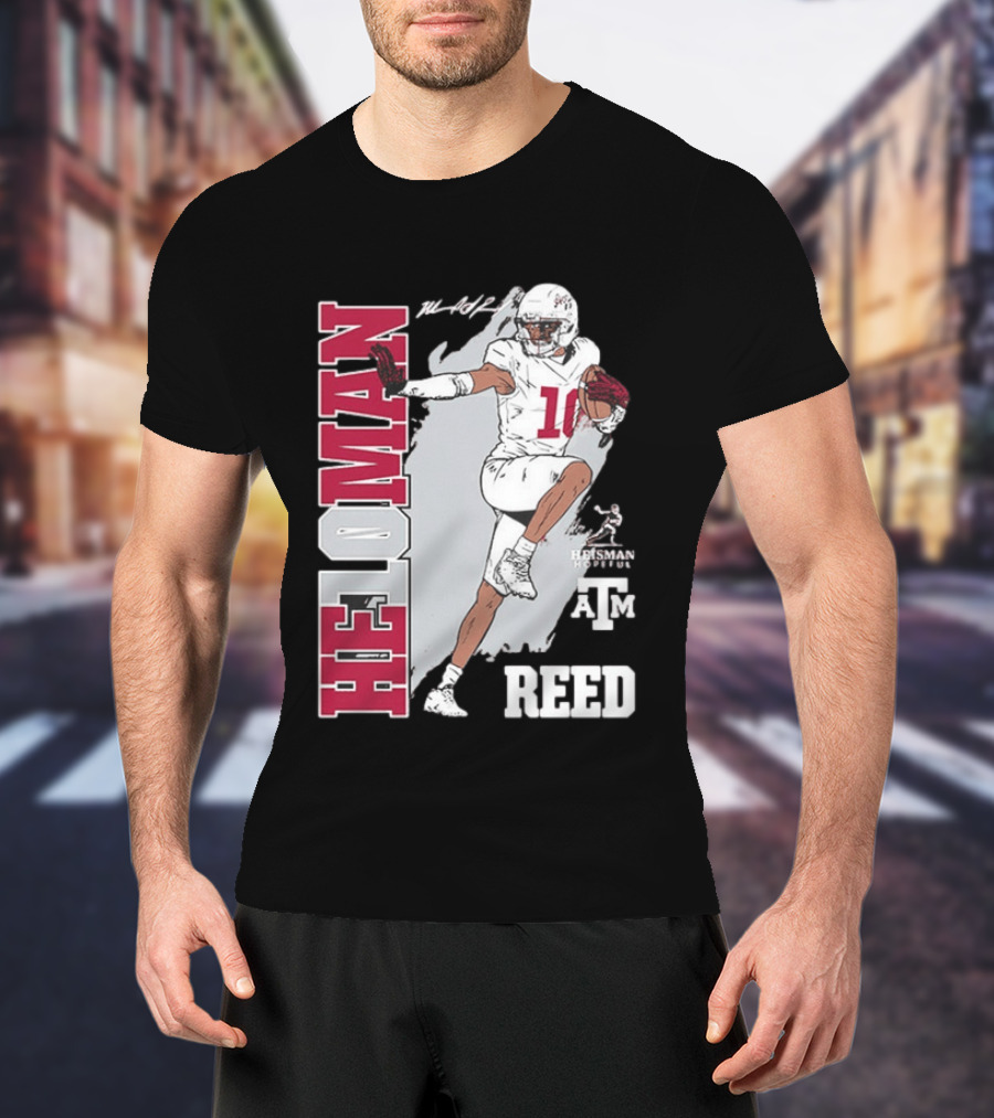 Marcel Reed Texas A&M Aggies Heloman Heisman Pose T-Shirt