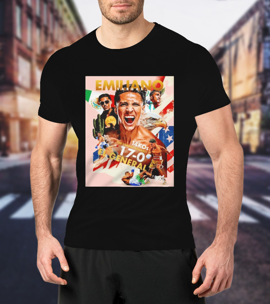 Emiliano Vargas El General 17 0 Boxer The Vargas Dynasty 14 KOs T-Shirt