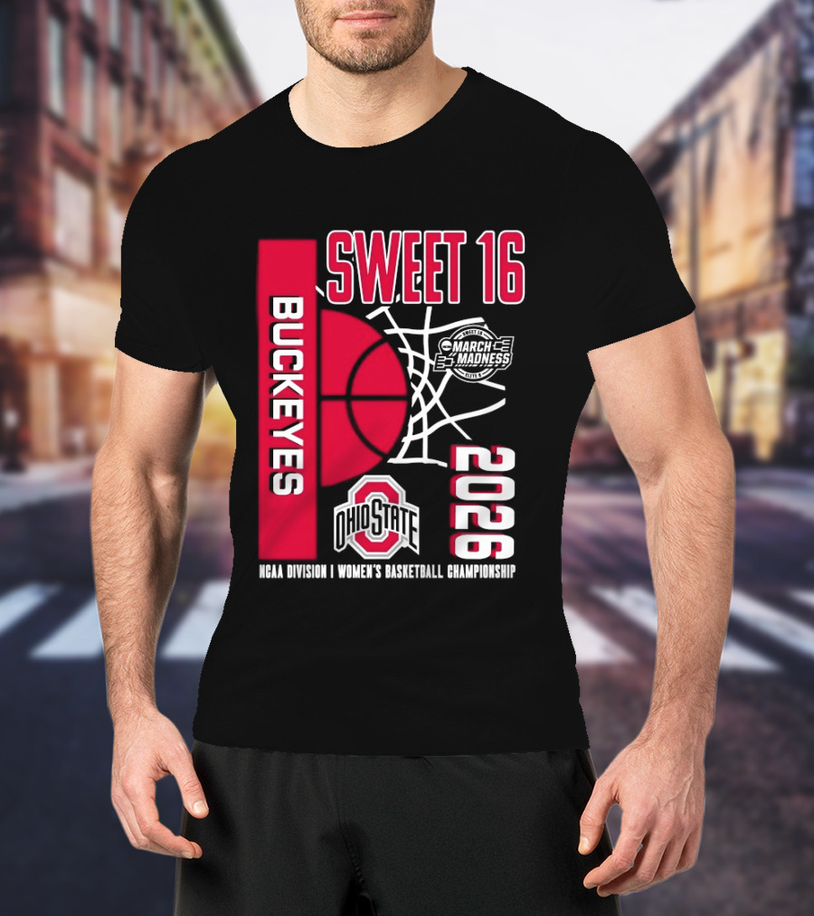 Ohio State Buckeyes 2026 Sweet 16 NCAA Division I Women's Basketball March Madness Championship T-Shirt