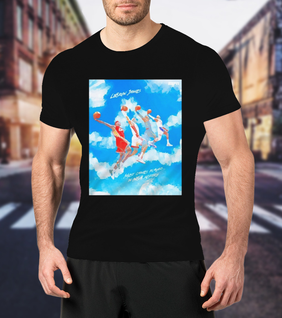 Lebron James Most Games Played In NBA History Forever King 1612 Games T-Shirt