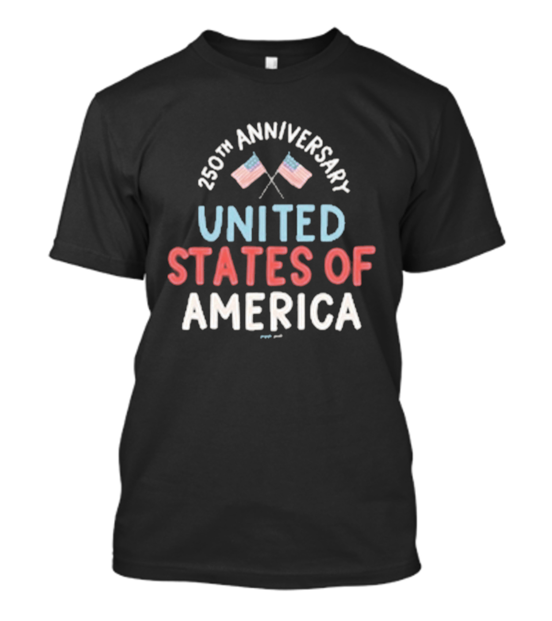 United States Of America 250th Anniversary Flags Celebration T-Shirt