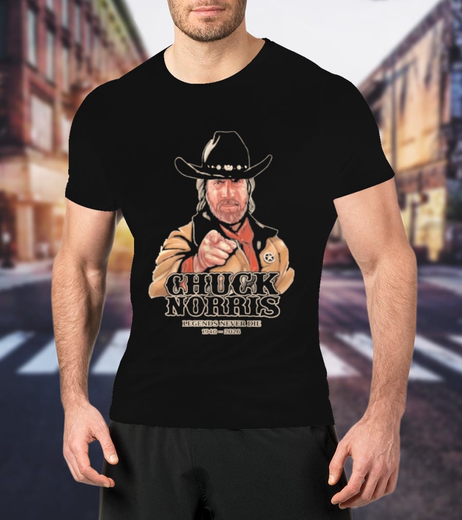 2026 Chuck Norris Legends Never Die 1940 2026 T-Shirt