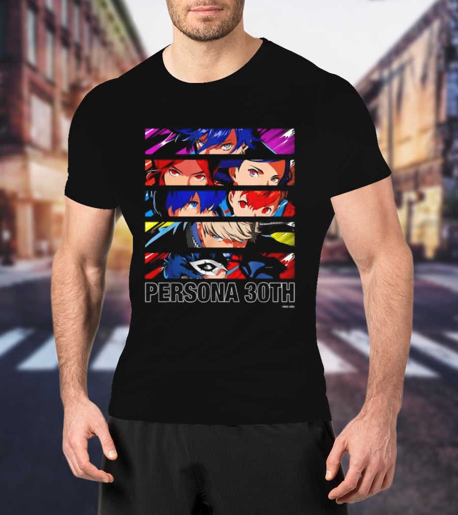 Atlus Persona 30th Protagonist Series Hero Line Up Anniversary Celebration T-Shirt