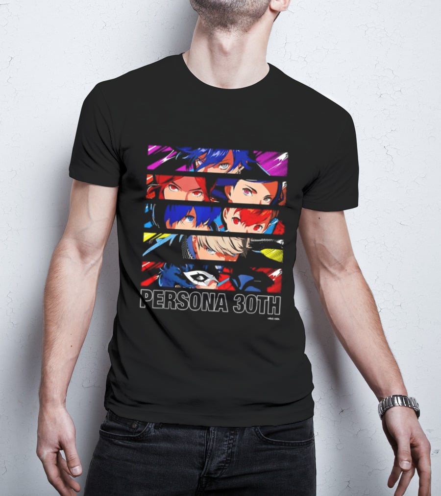 Atlus Persona 30th Protagonist Series Hero Line Up Anniversary Celebration T-Shirt
