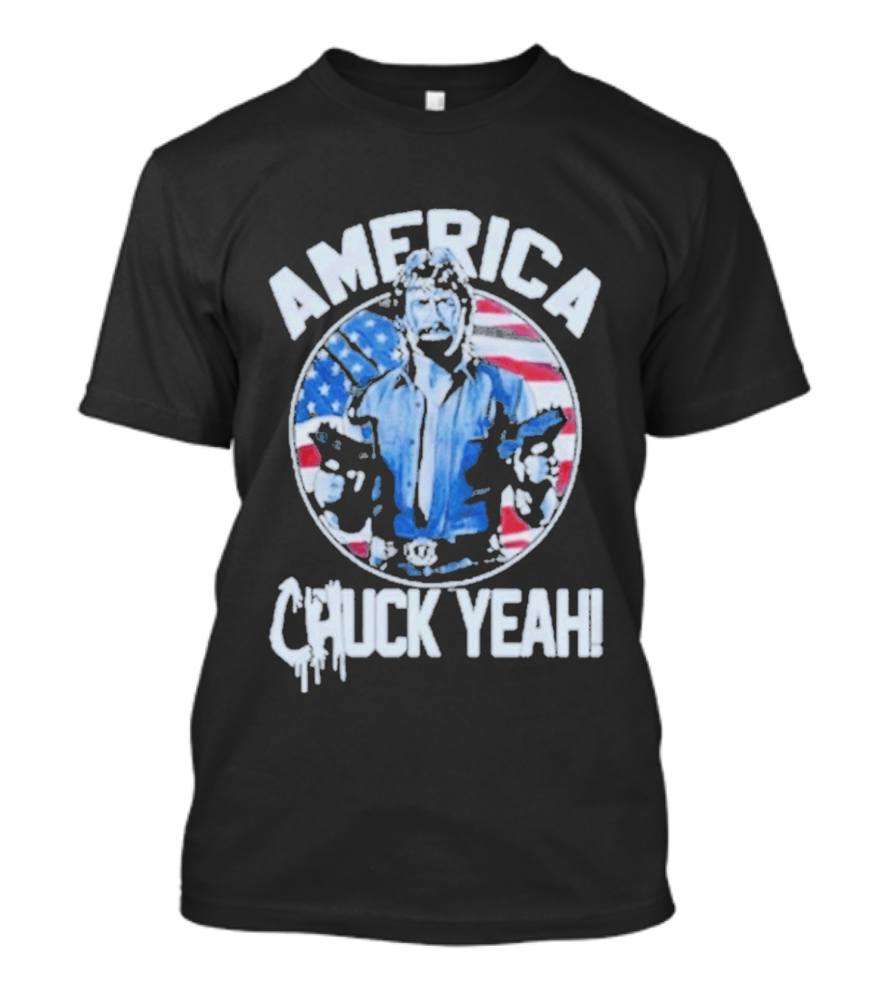America Chuck Yeah Chuck Norris Patriotic Flag T-Shirt