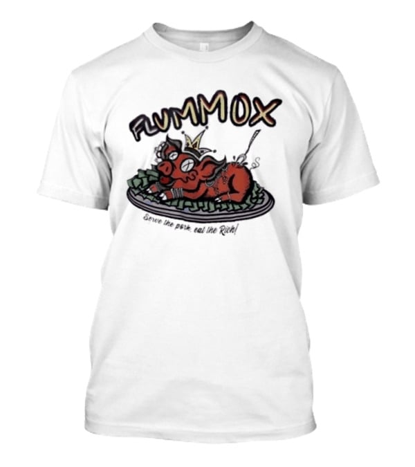 Flummox Serve The Pork Eat The Rich Pig With Money And Crown T-Shirt