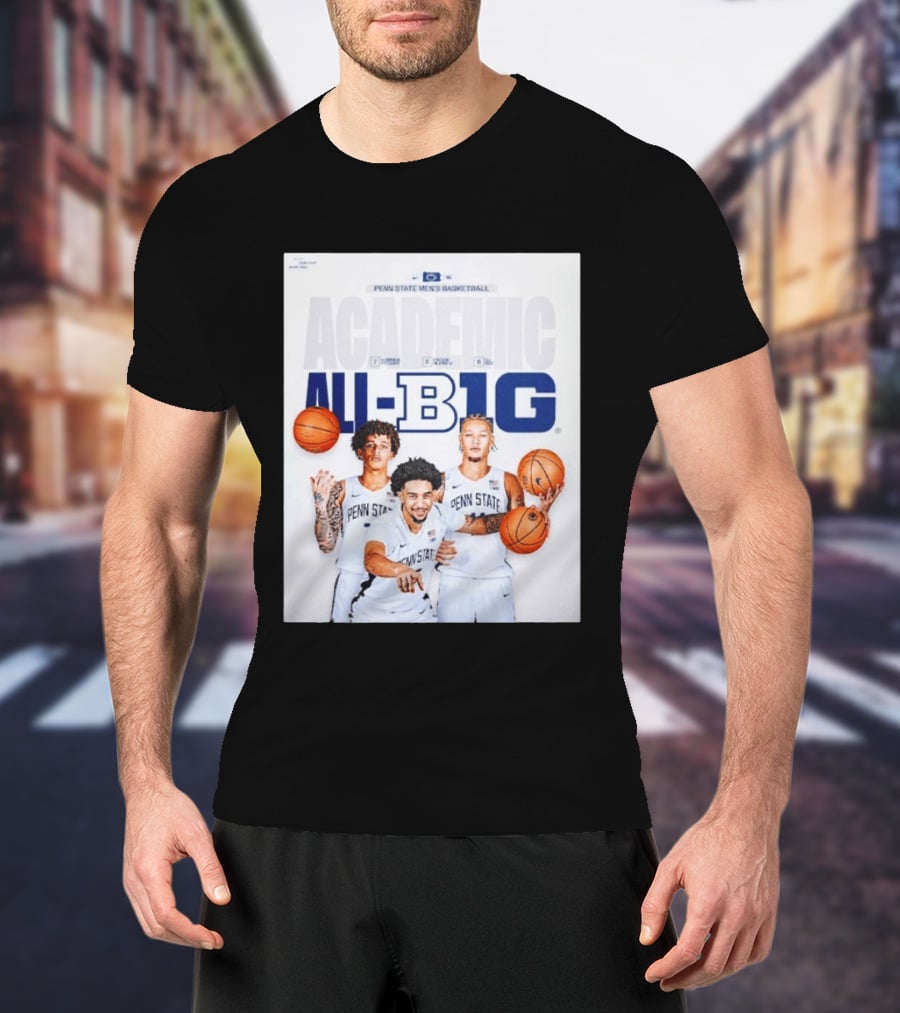 Penn State Men's Basketball Academic All Big Ten Honors 2026 Players T-Shirt