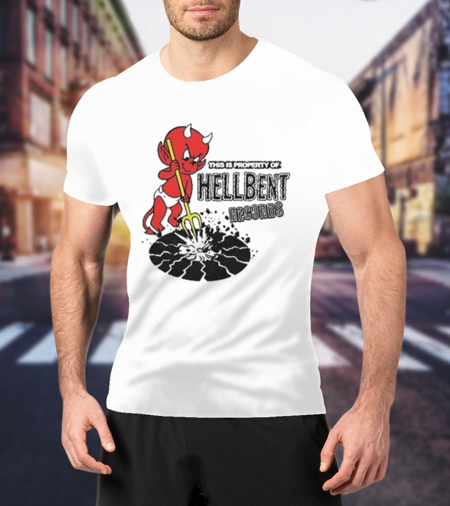Hellbent Records Mischievous Devil Vinyl Smash T-Shirt