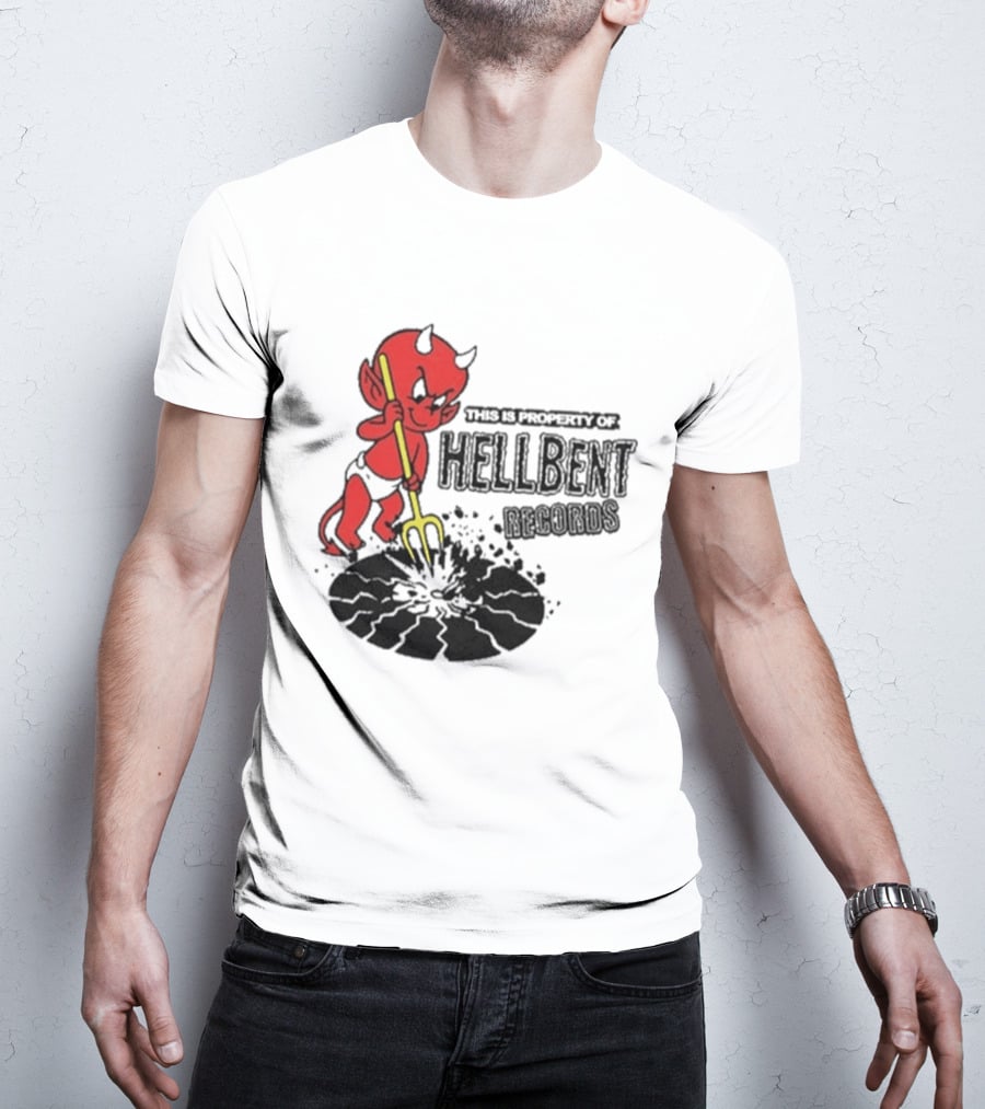 Hellbent Records Mischievous Devil Vinyl Smash T-Shirt