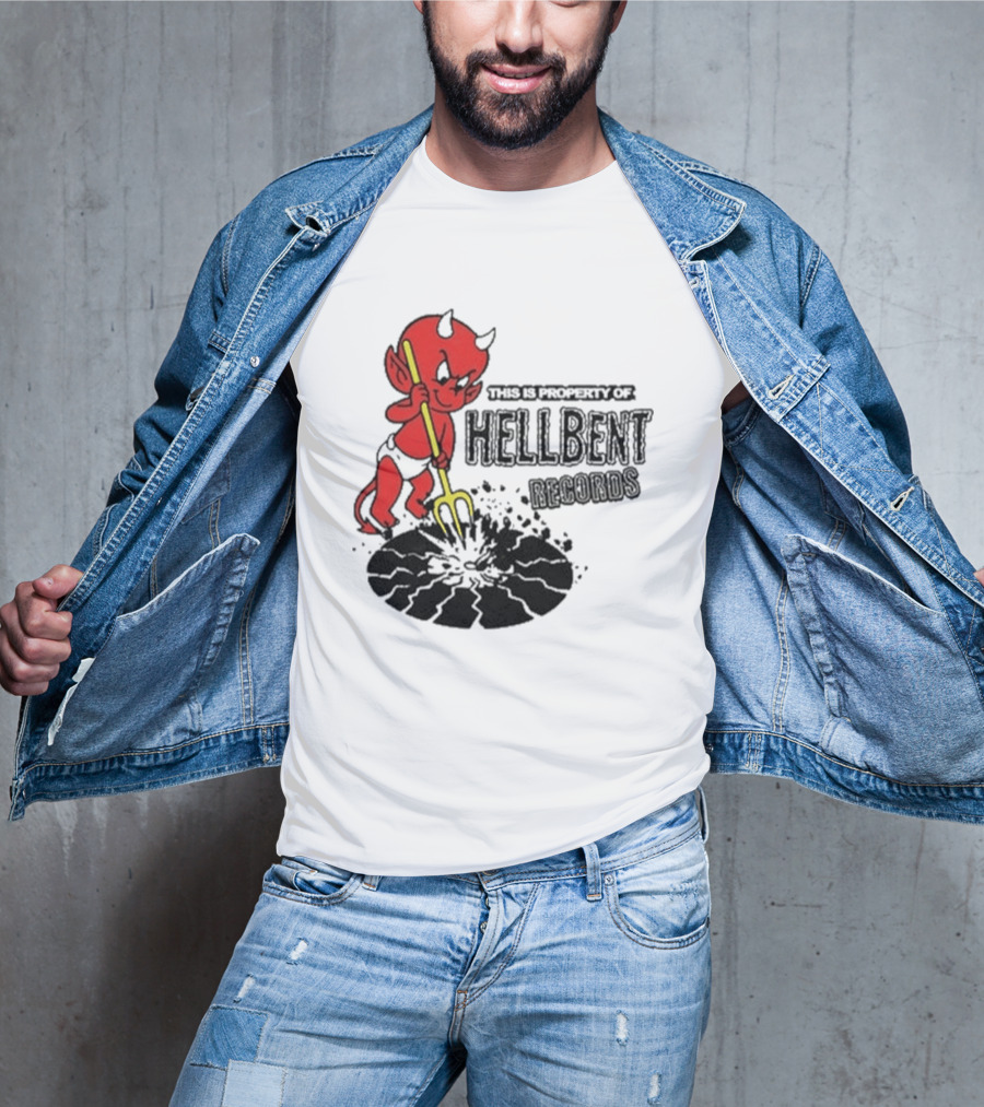 Hellbent Records Mischievous Devil Vinyl Smash T-Shirt