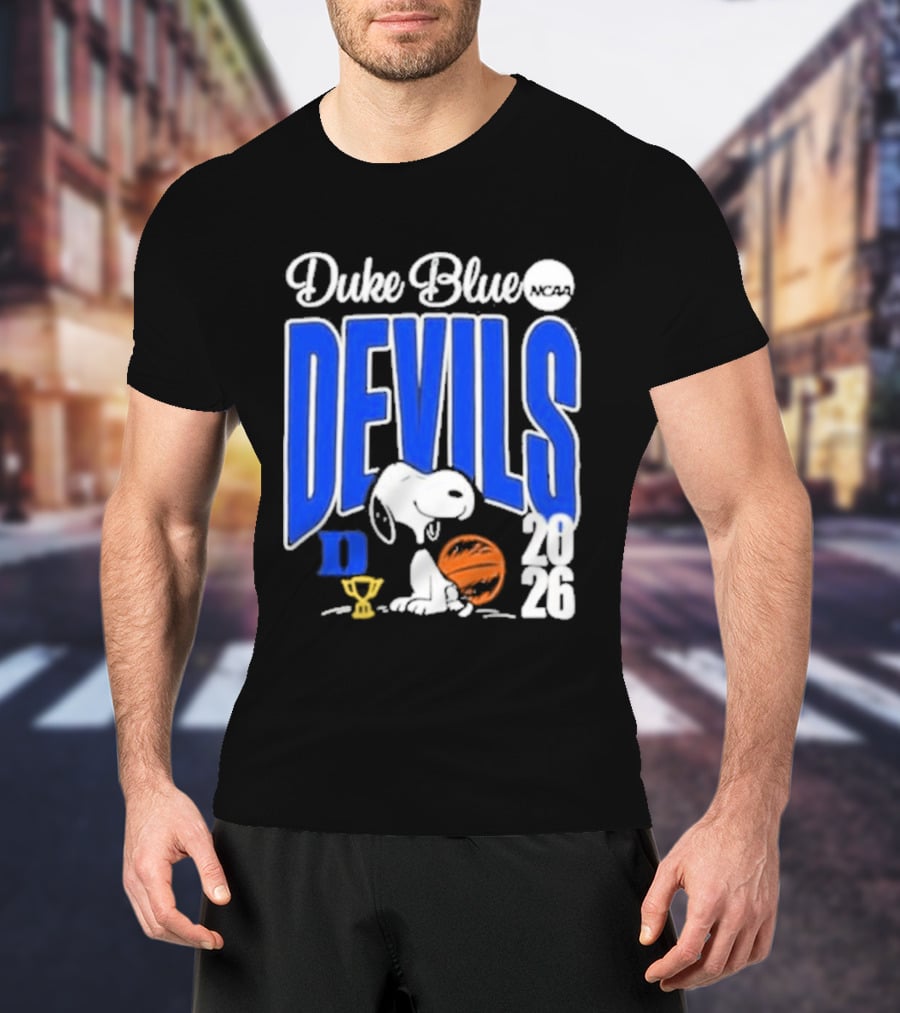 Duke Blue Devils Snoopy Basketball 2026 NCAA Champions T-Shirt