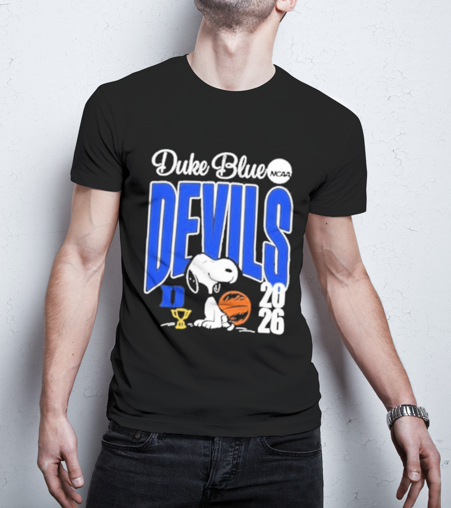 Duke Blue Devils Snoopy Basketball 2026 NCAA Champions T-Shirt