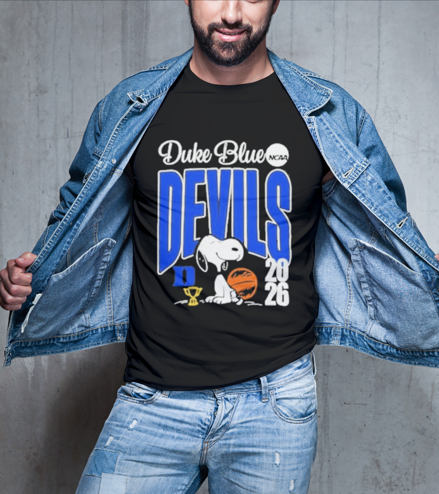 Duke Blue Devils Snoopy Basketball 2026 NCAA Champions T-Shirt