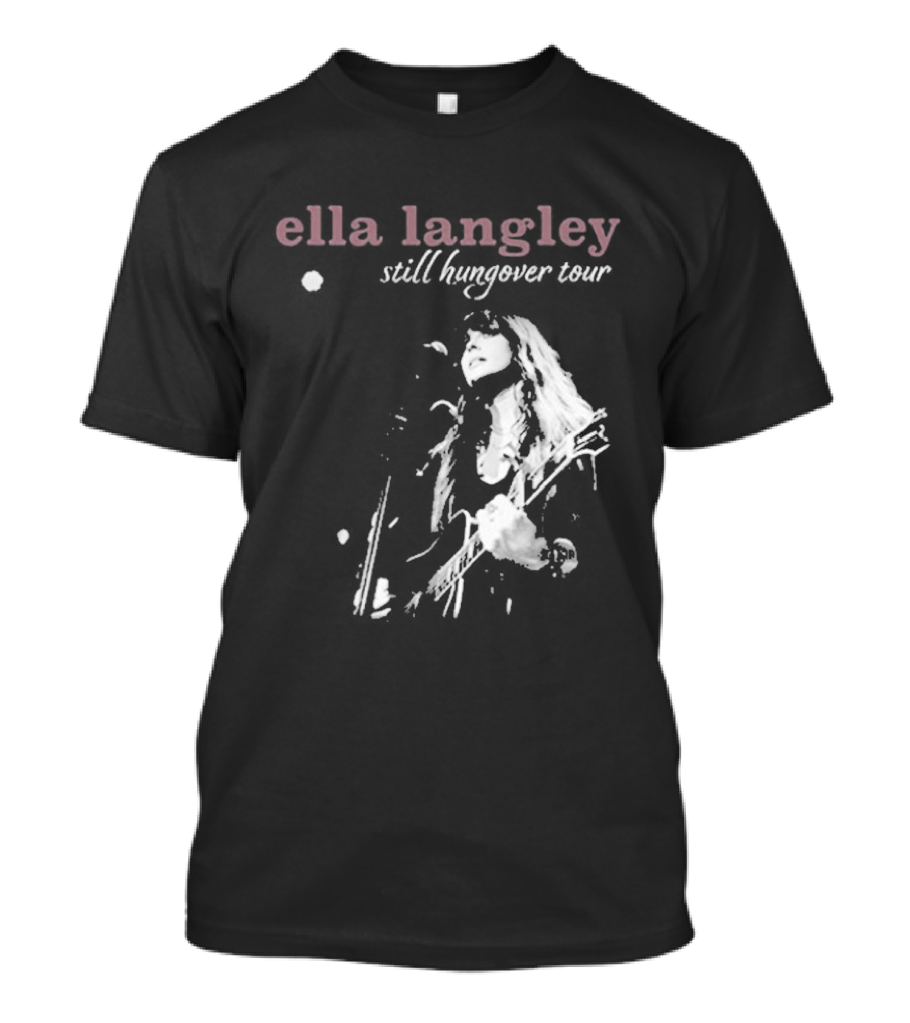 Ella Langley Still Hungover Tour Pink Textual T-Shirt