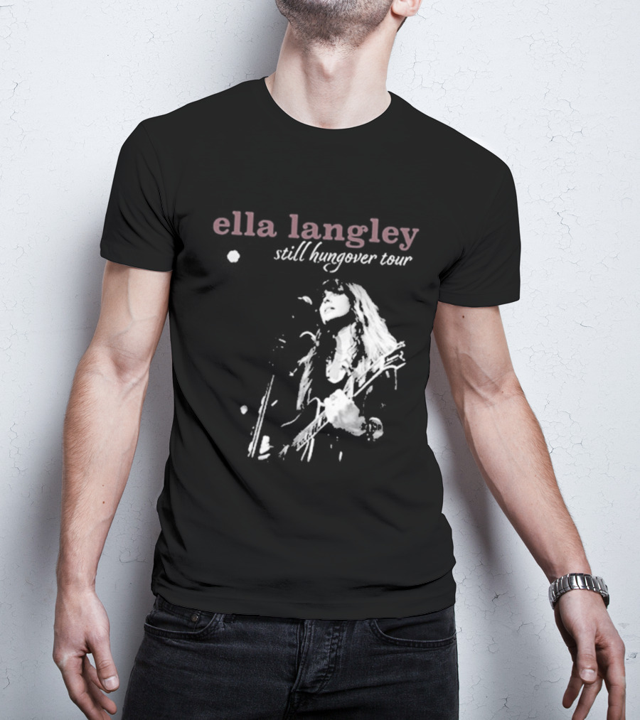 Ella Langley Still Hungover Tour Pink Textual T-Shirt