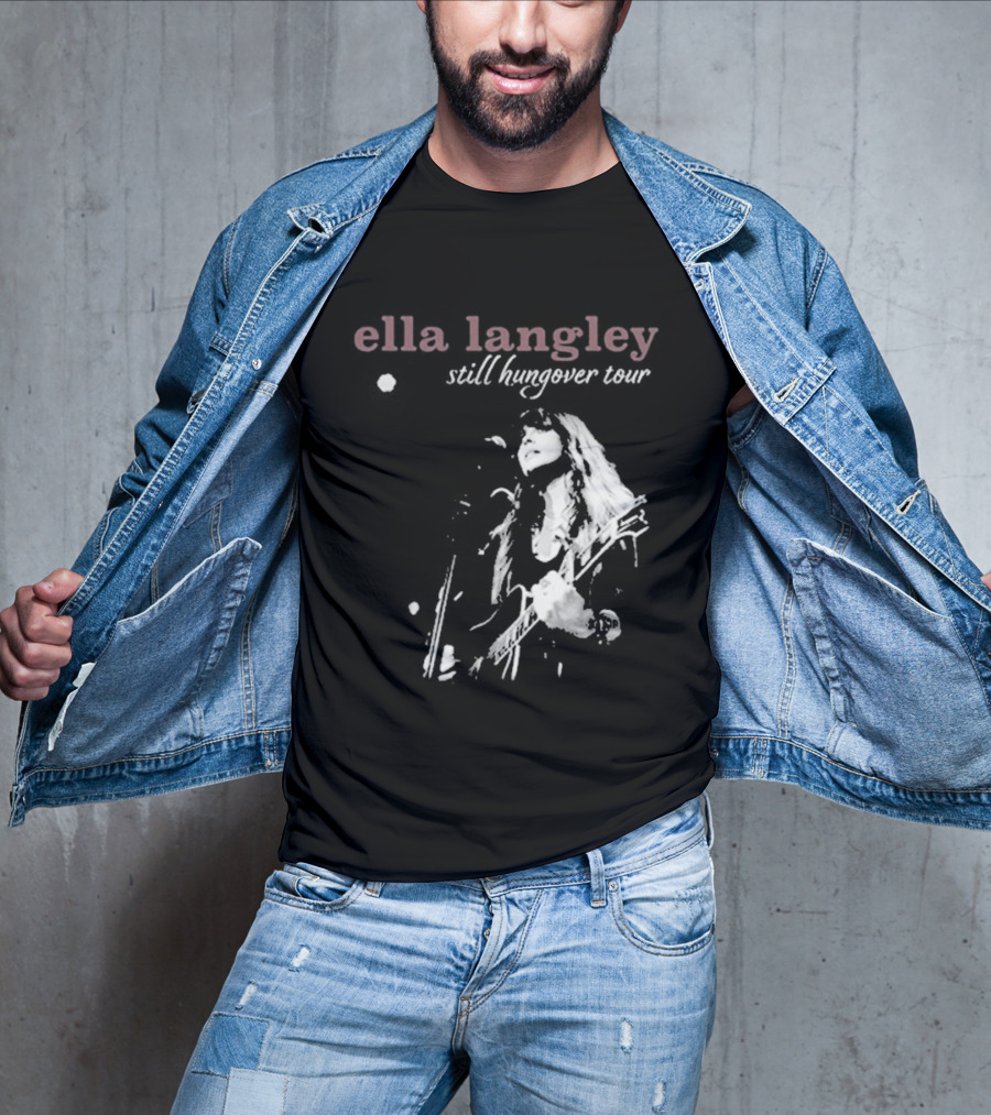 Ella Langley Still Hungover Tour Pink Textual T-Shirt