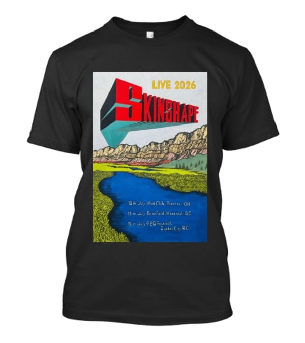 LIVE 2026 Skinshape July Tour Mod Club Toronto Beanfield Montreal FEQ Festival Quebec City T-Shirt