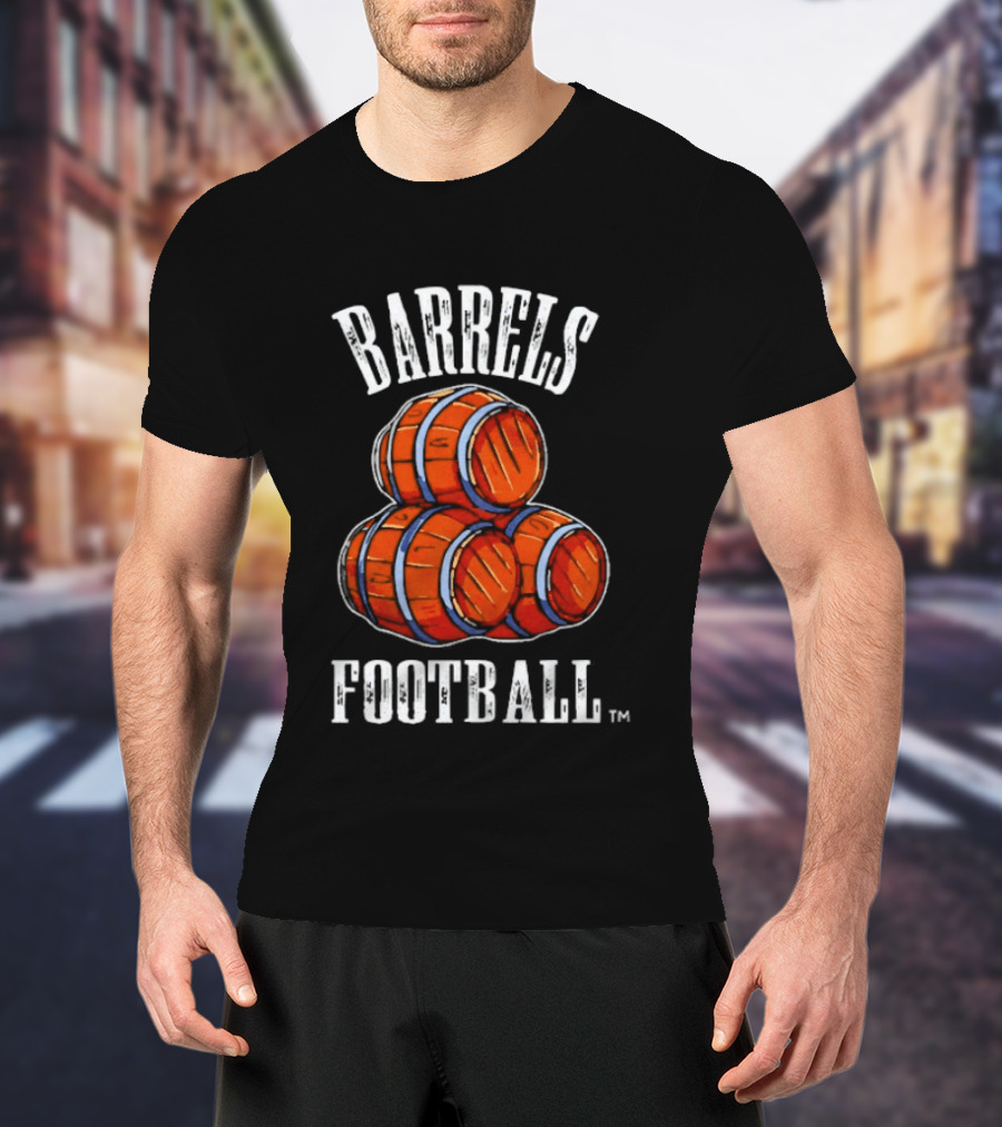 Barrels Football Three Blue Barrels Kentucky T-Shirt