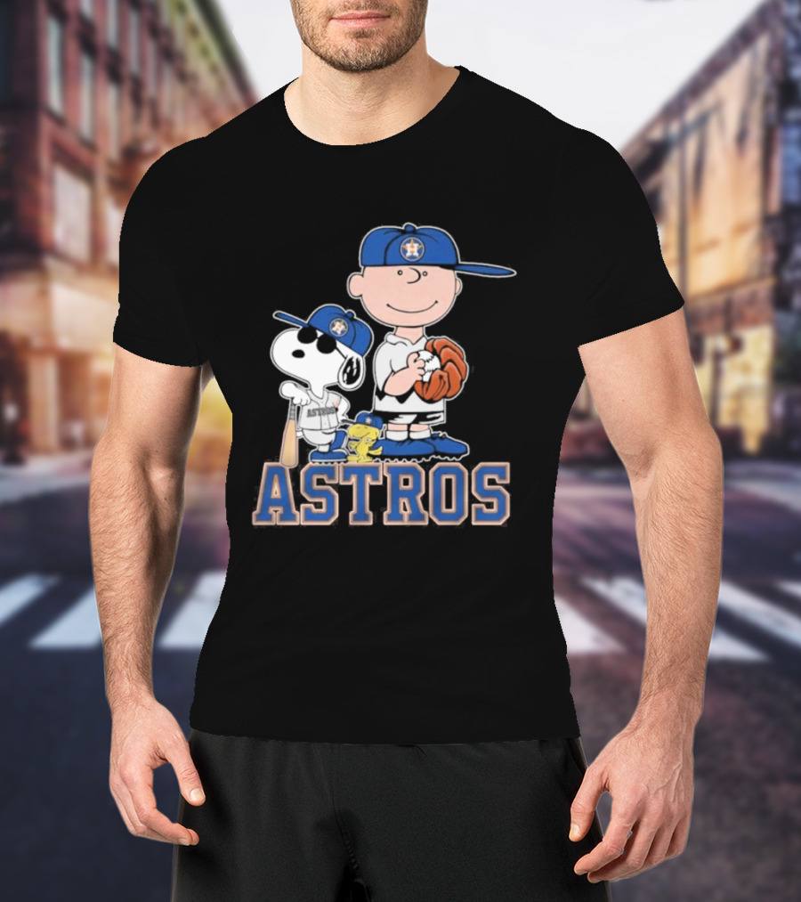 Snoopy Brown Astros Baseball 2026 T-Shirt