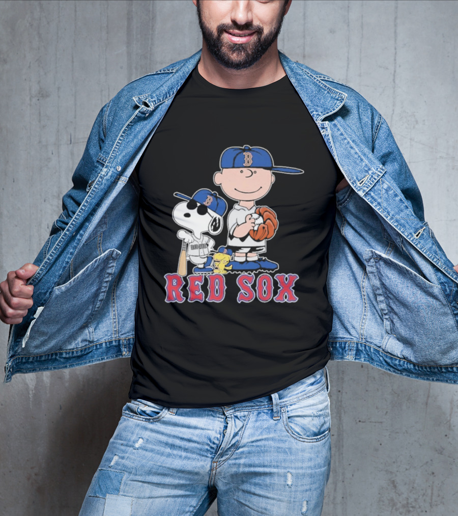 Snoopy Brown Red Sox Baseball Team 2026 T-Shirt