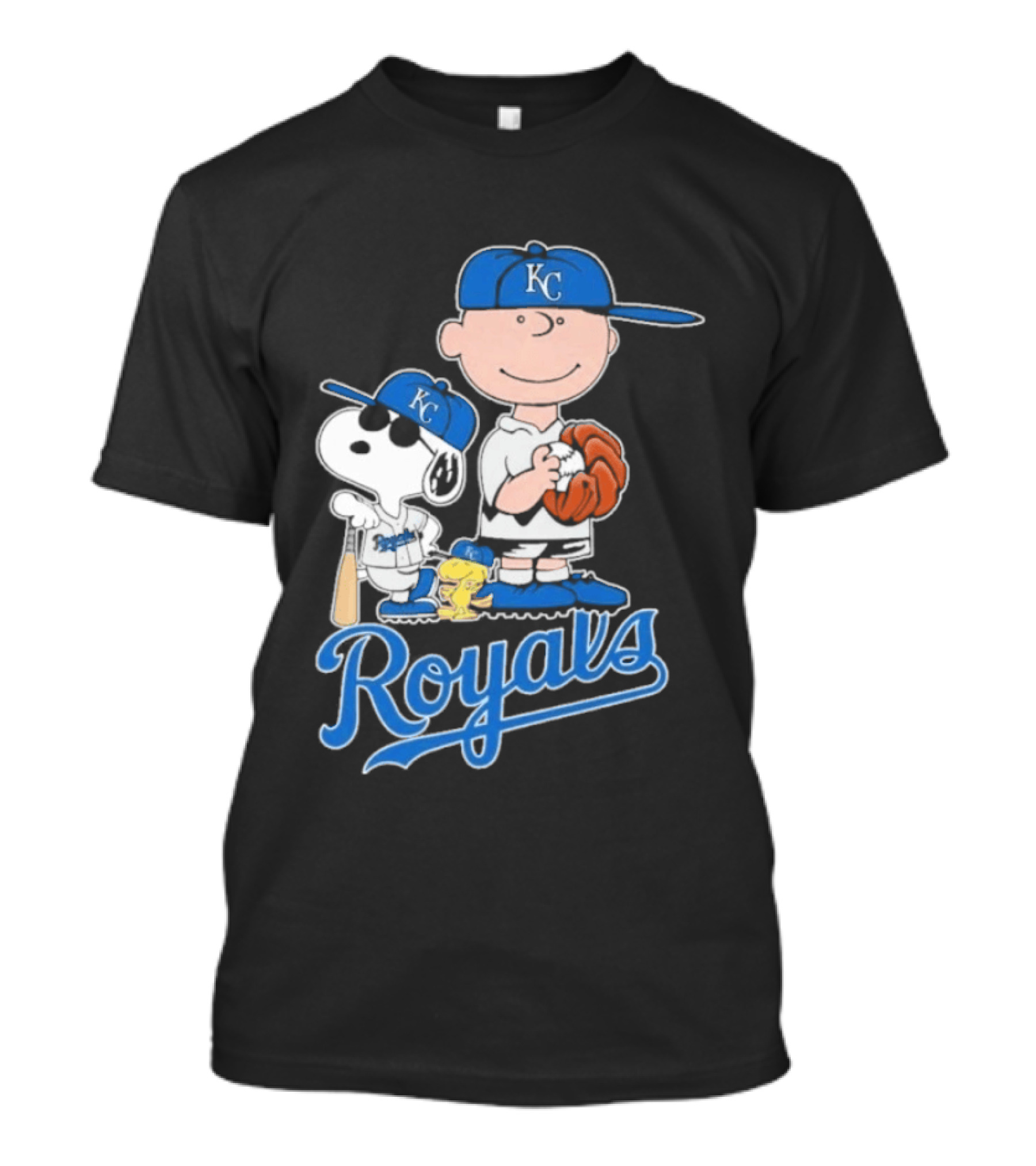 2026 Royals Snoopy Charlie Brown Kansas City Baseball T-Shirt