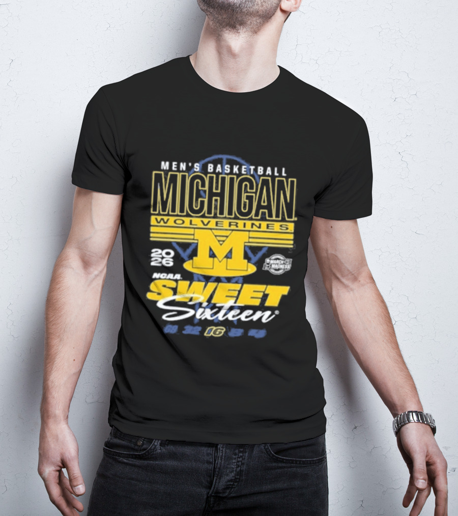 Men's Basketball Michigan Wolverines 2023 NCAA Sweet Sixteen M T-Shirt