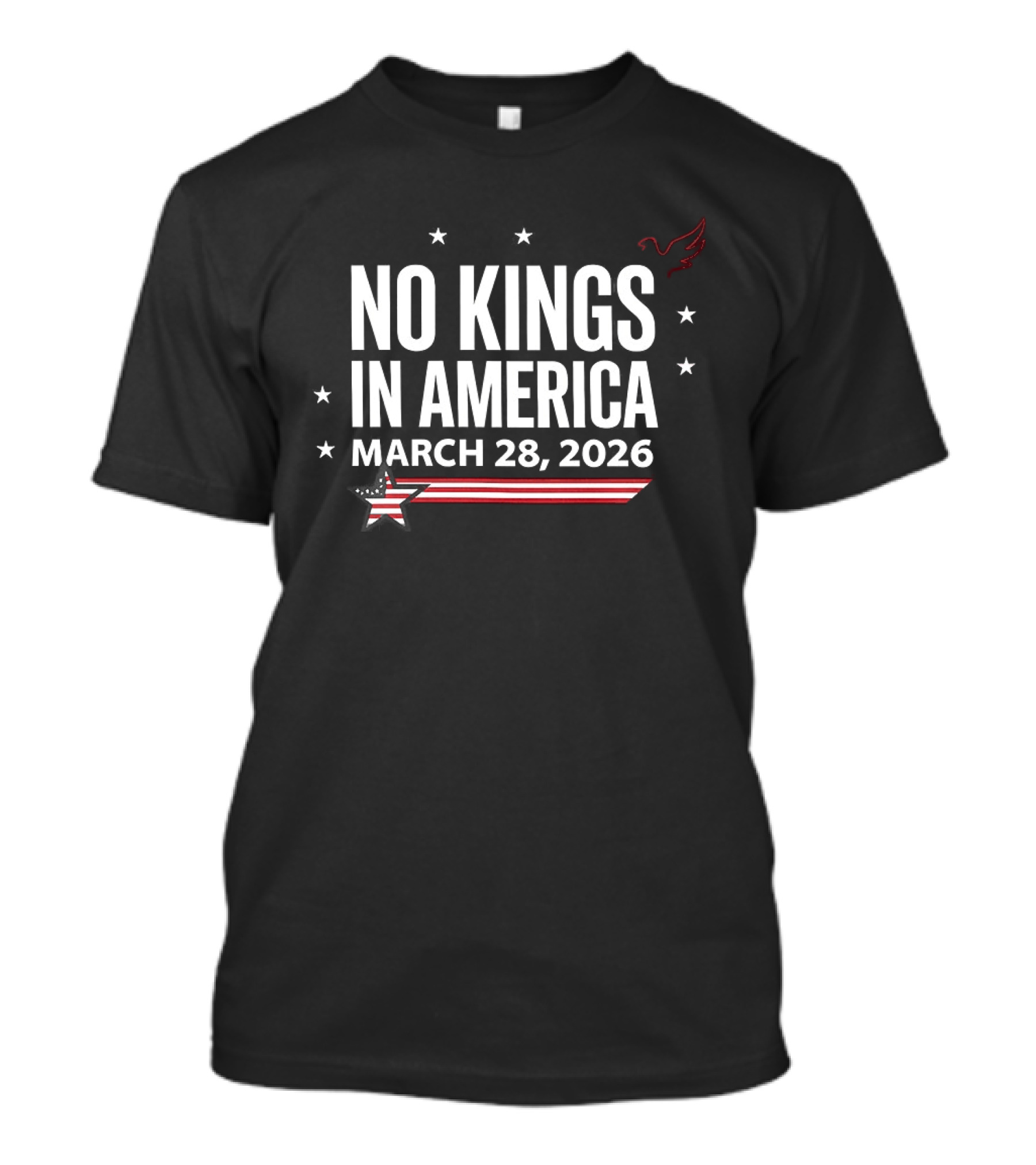 No Kings In America March 28 2026 Protest Stars And Stripes T-Shirt