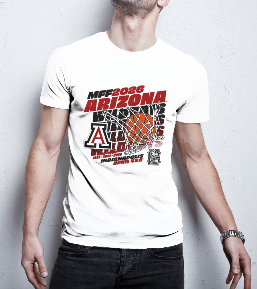 MFF 2026 Arizona Wildcats Men's Basketball Final Four Indianapolis Bound T-Shirt