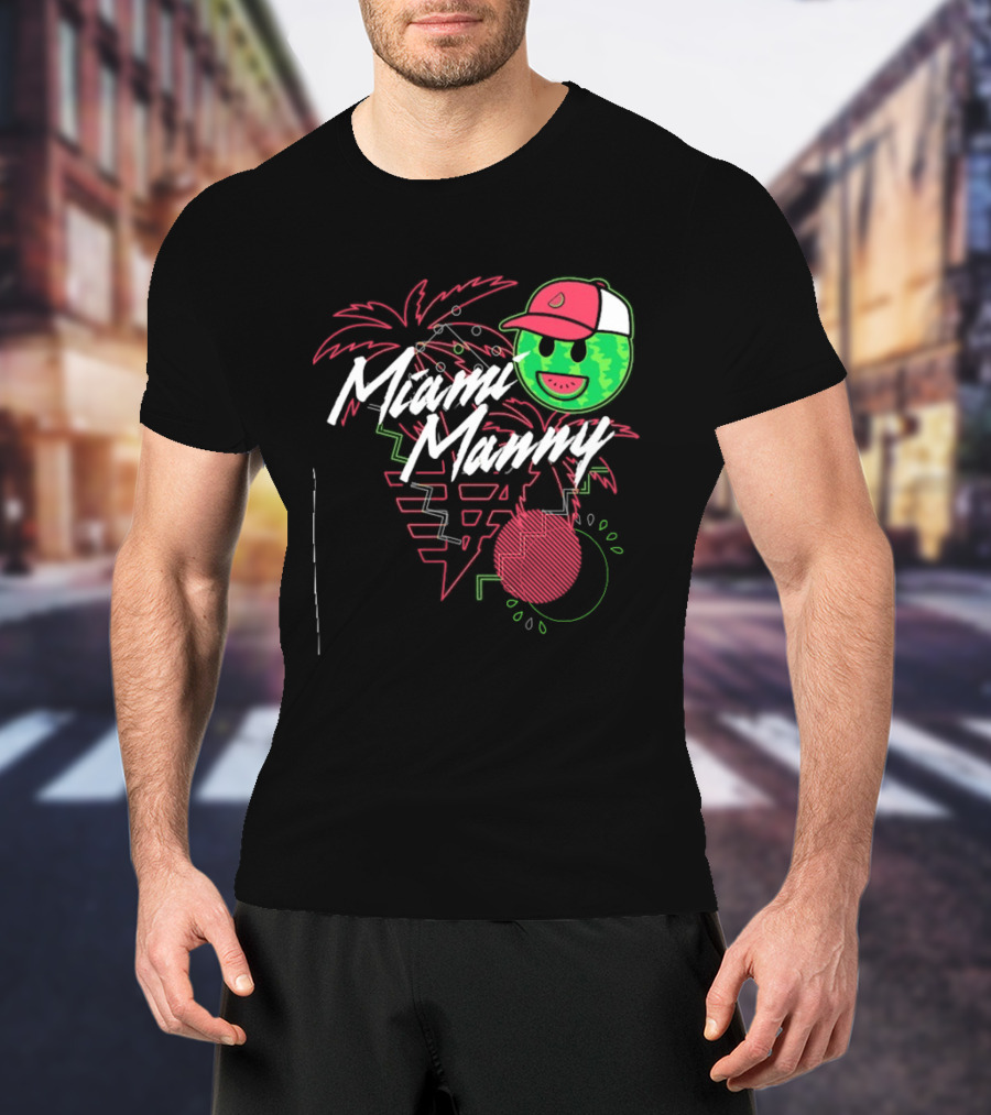 Ross Chastain Miami Manny Melon Man Palm Tree Watermelon Cap T-Shirt