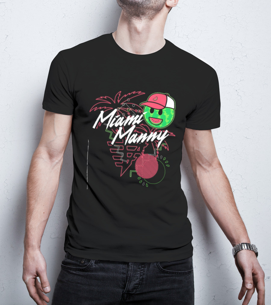 Ross Chastain Miami Manny Melon Man Palm Tree Watermelon Cap T-Shirt