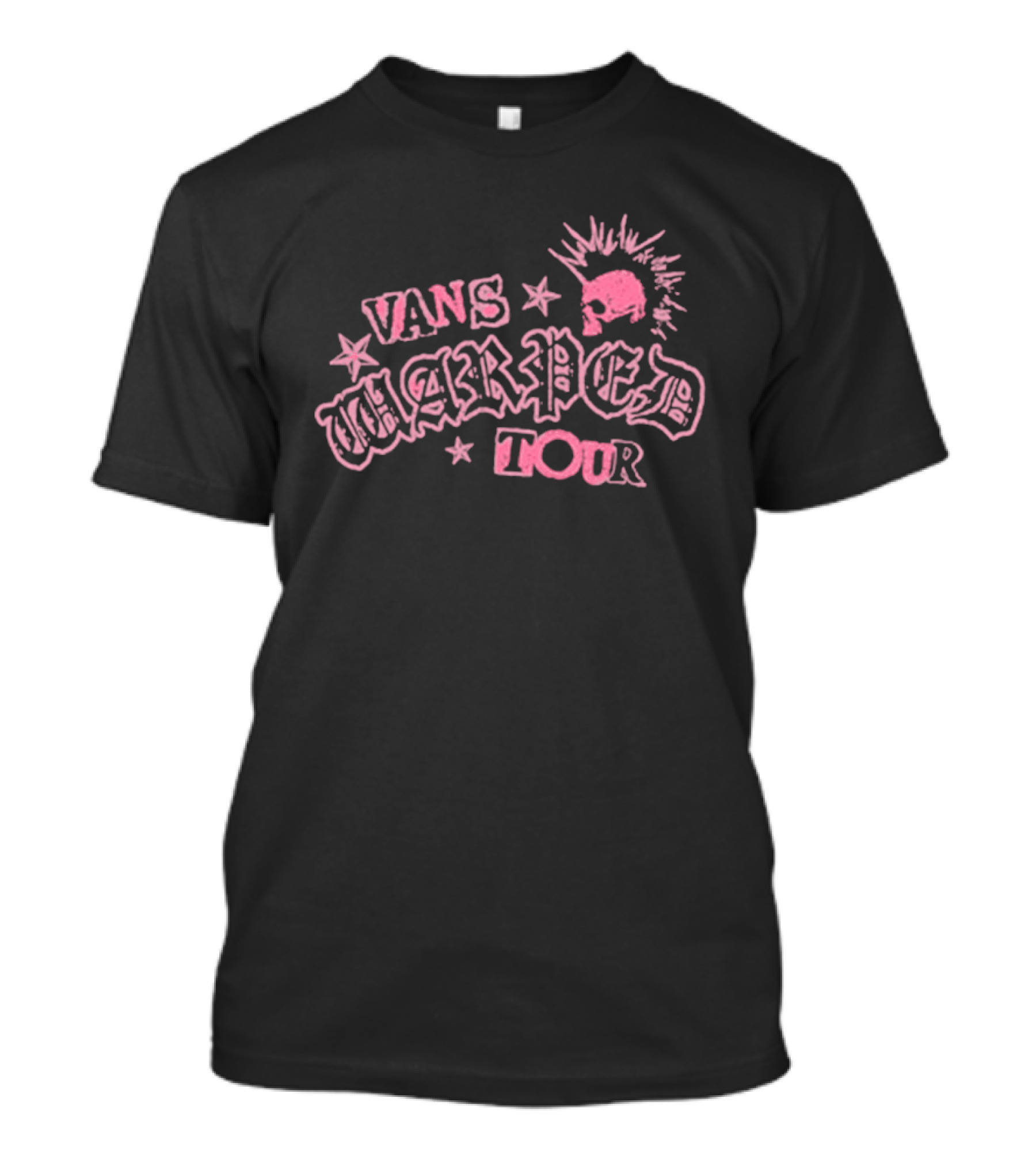 Vans Warped Tour Pink Punk Mohawk Stars T-Shirt