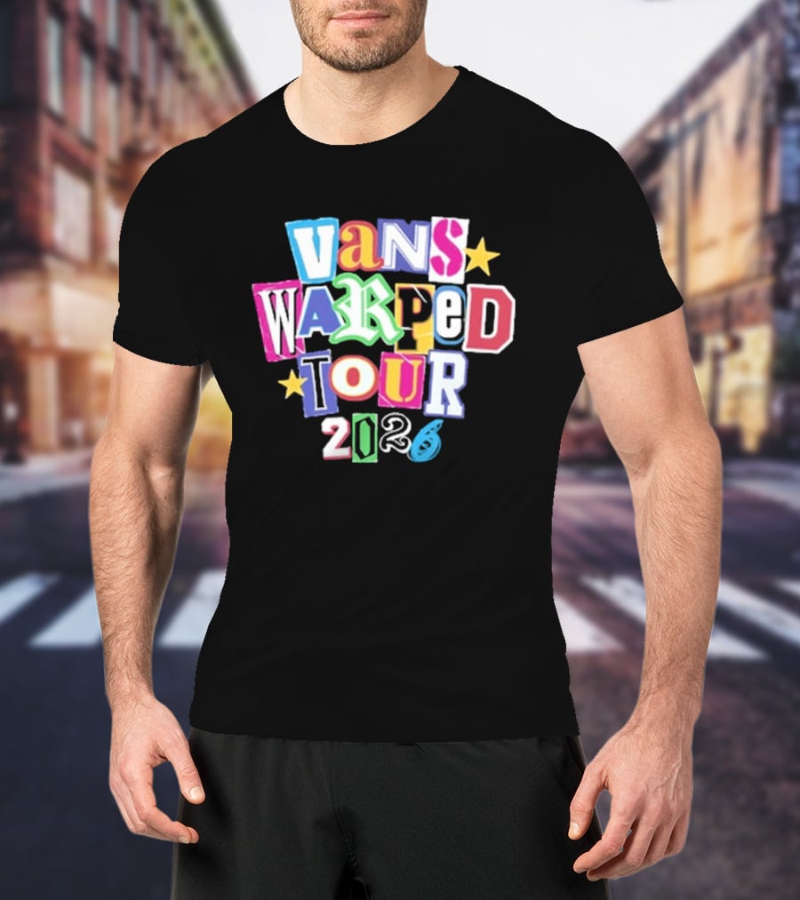 Vans Warped Tour 2026 Colorful Retro Festival T-Shirt