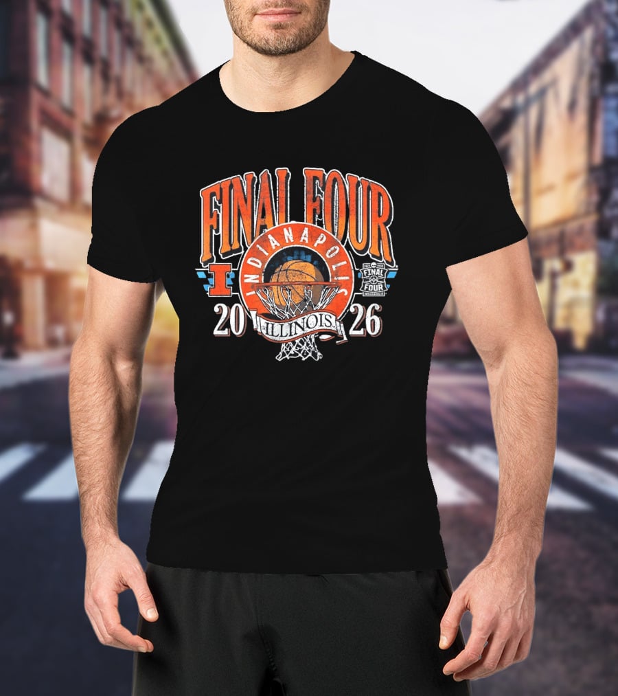 Indiana NCAA Final Four 2026 Illinois Fighting Illini Basketball T-Shirt