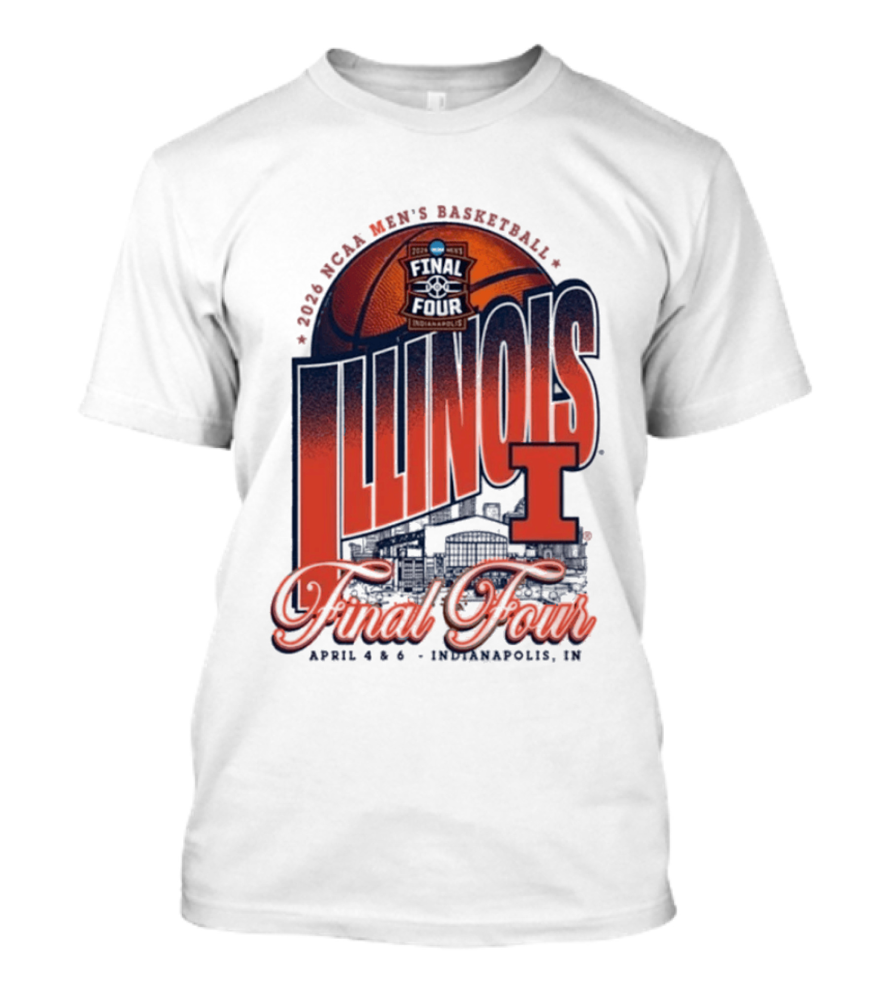 Illinois Men's Basketball 2026 NCAA Final Four Indianapolis April 4 6 T-Shirt