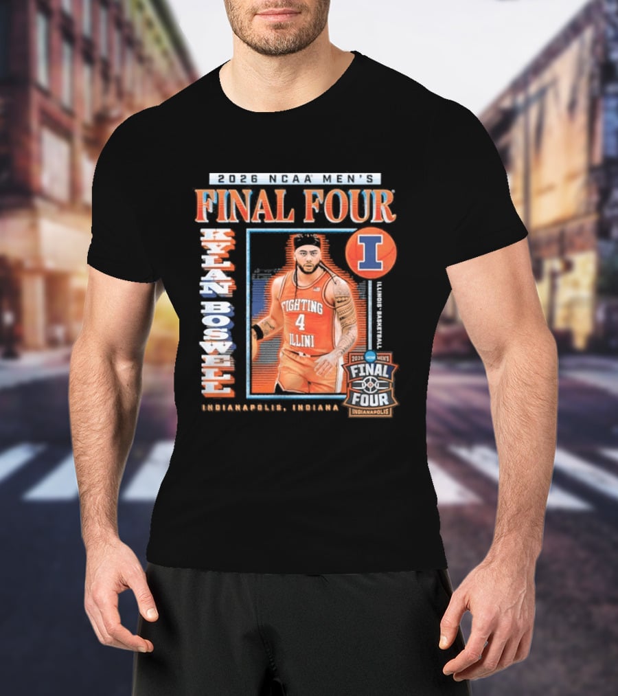 Kylan Boswell 2026 Final Four Fighting Illini NCAA March Madness T-Shirt