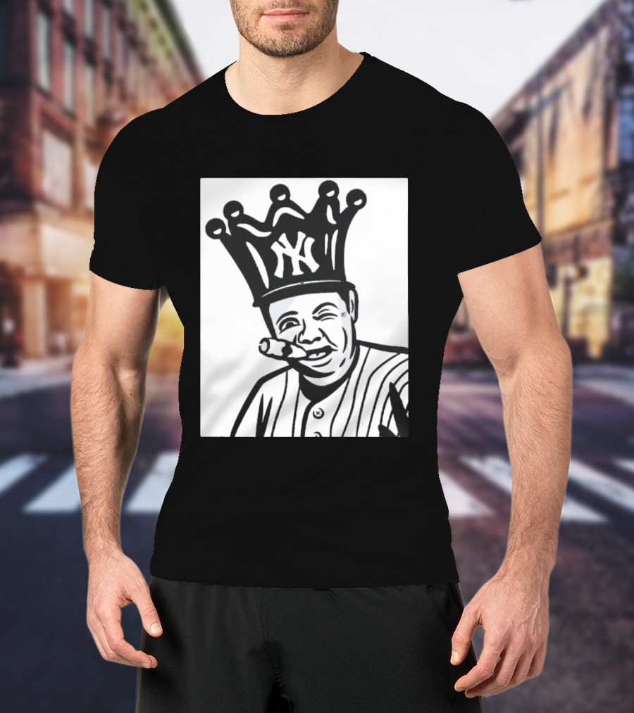 Babe Ruth Cigar Crown NY Yankees Opening Day T-Shirt