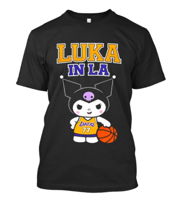 Kuromi Lakers Luka In LA #77 Basketball T-Shirt