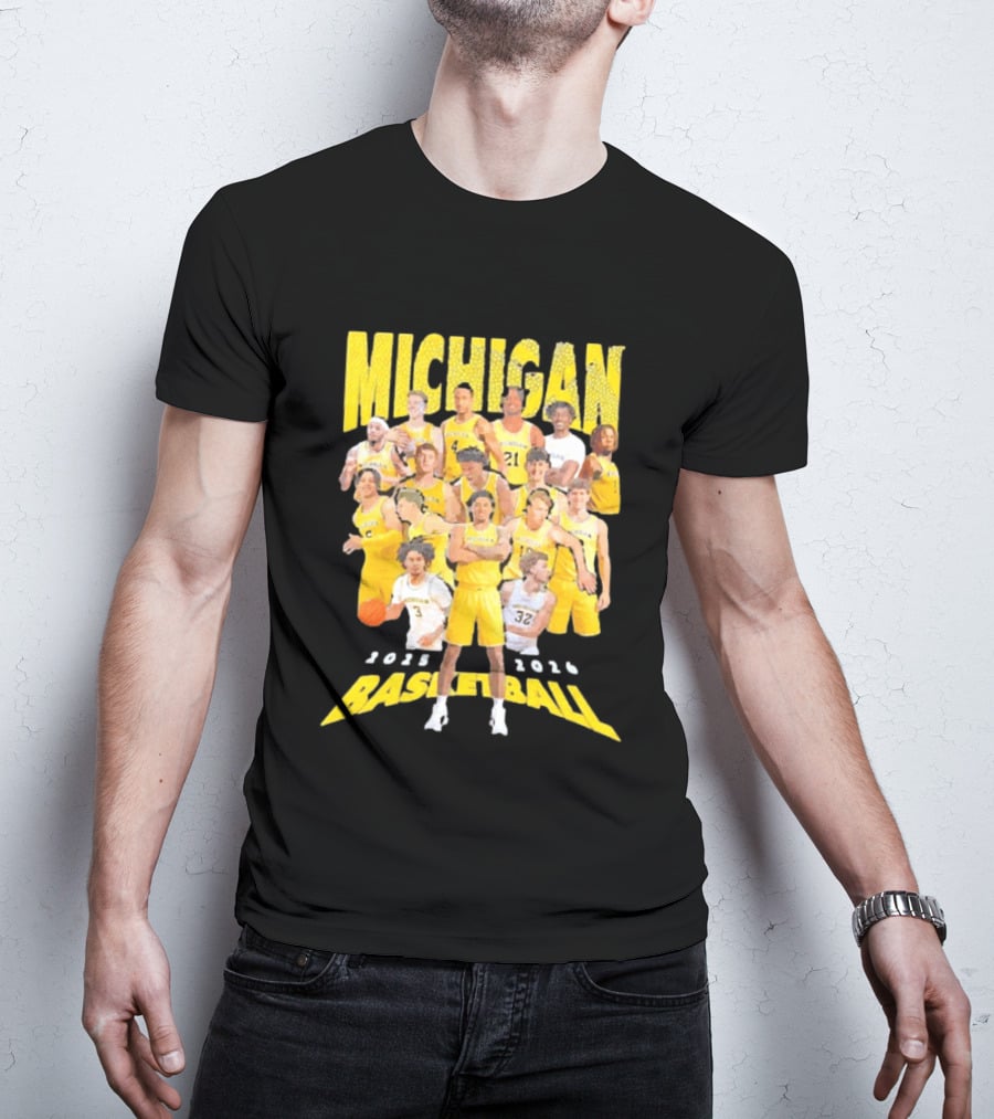 Michigan Wolverines 2025 2026 Basketball Team Members T-Shirt