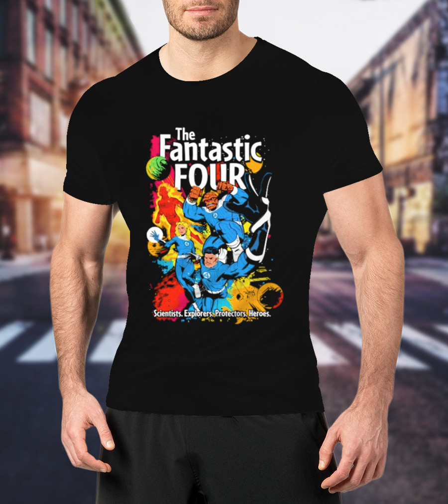 The Fantastic Four Comic Explorers Scientists Innovators Heroes T-Shirt