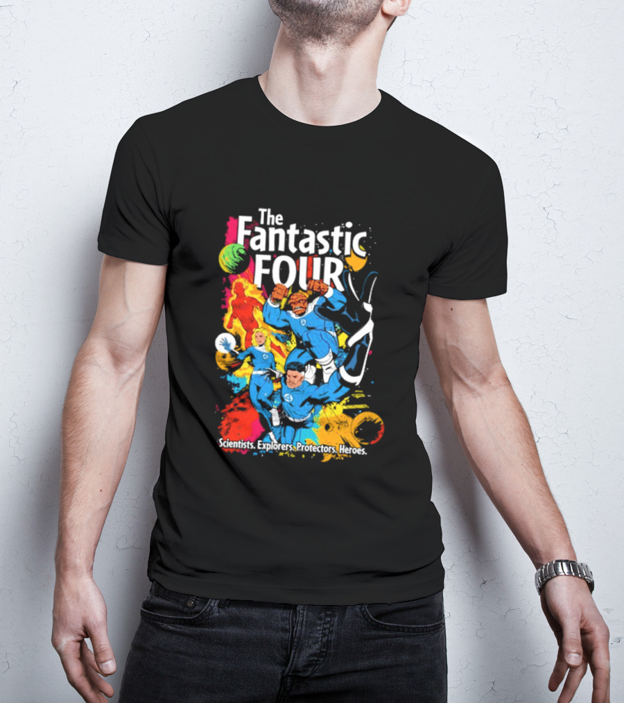 The Fantastic Four Comic Explorers Scientists Innovators Heroes T-Shirt