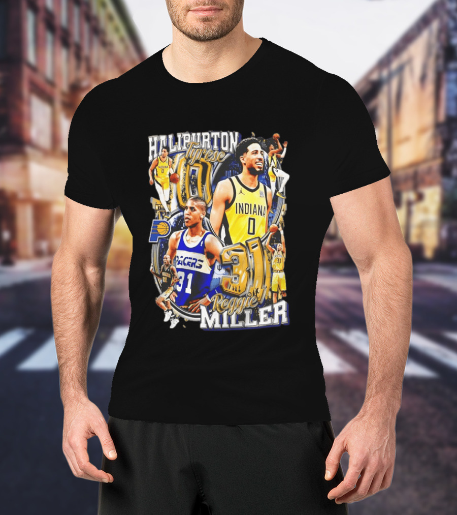 Haliburton Tyrese 0 Indiana Pacers Reggie Miller 31 T-Shirt
